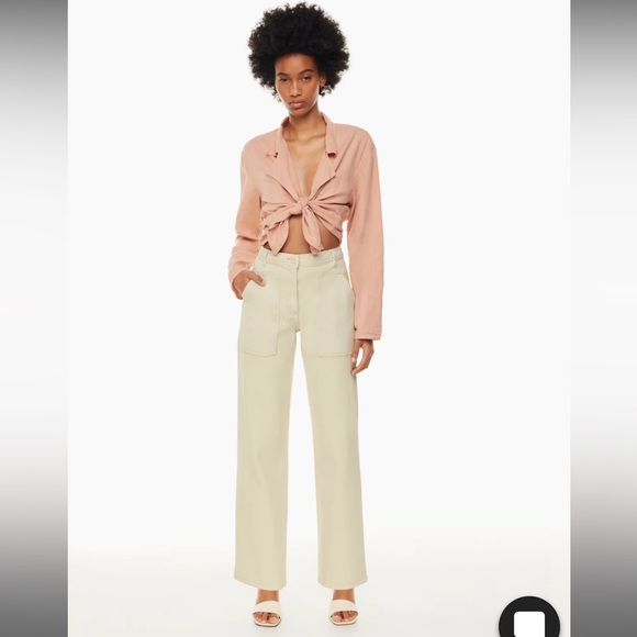 Aritzia Modern Utility Pant Birch White - Picture 2 of 3